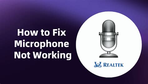 Headset Mic not working with Realtek Audio Driver.